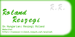 roland reszegi business card